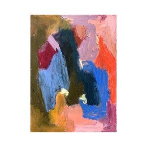 original handmade abstract mixed media art - 5” x 7” on paper